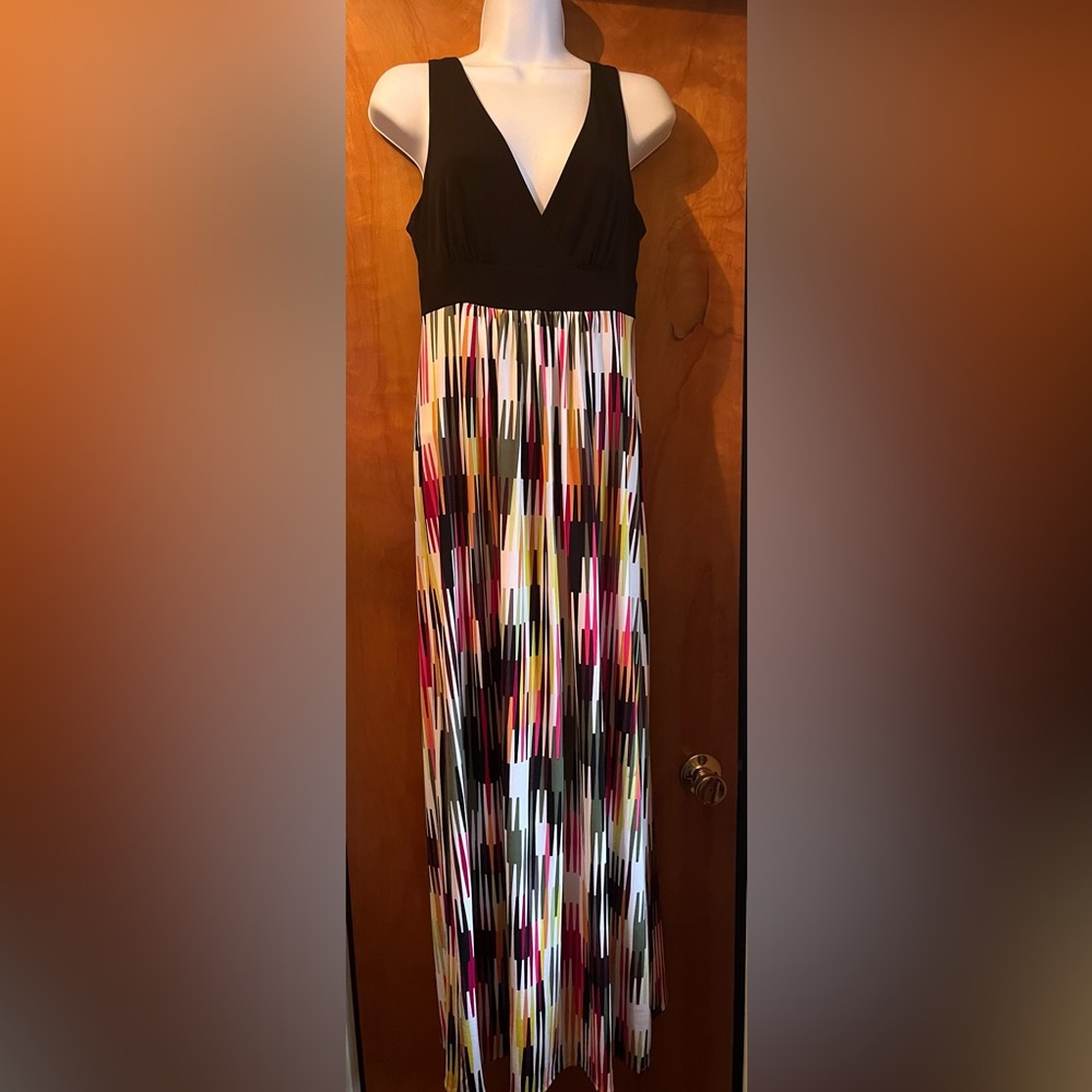 London Times colorful maxi dress